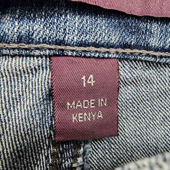 Gloria Vanderbilt Jeans Womens 14 Blue Amanda Capri High Rise Cuffed Stretch - Picture 6 of 14